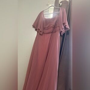 Elegant Mauve Evening Gown